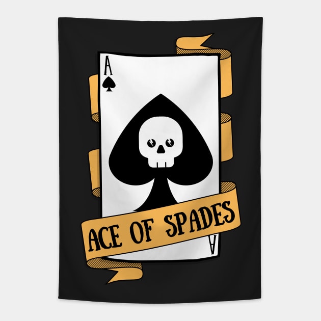 Ace of Spades Tapestry by Cup Of Joe, Inc.