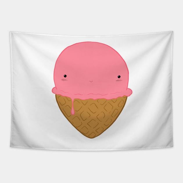 Strawberry Icecream Tapestry by drkawaii