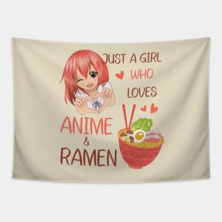 Just a girl who loves Anime; Japan Anime Girl; Teen Girl Anime Merch Tapestry