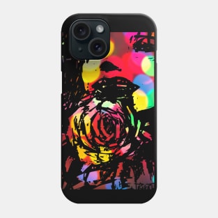 woman with rose bokeh design Phone Case