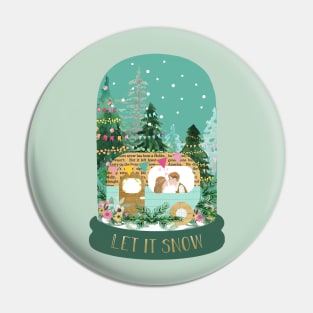 Let it snow xmas camper Pin