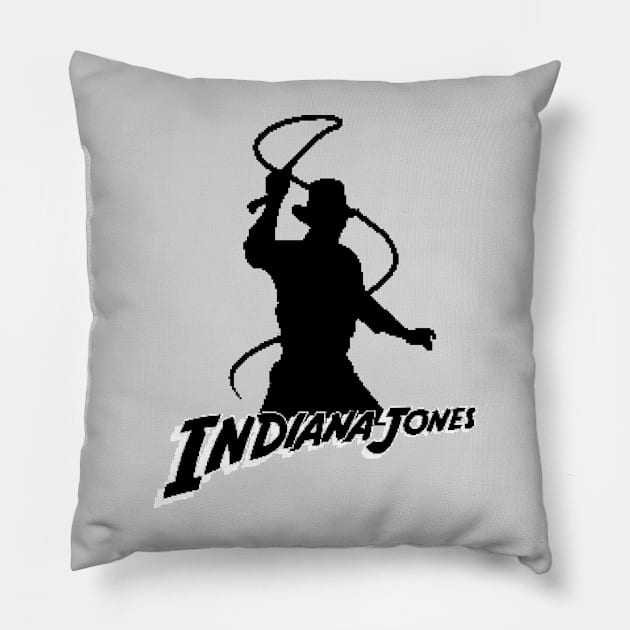 Indy Pixelated Art Pillow by Buff Geeks Art