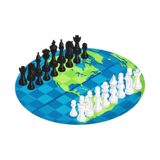 flat earth chess T-Shirt