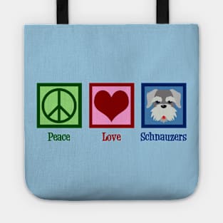 Peace Love Schnauzers Tote