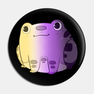 Chibi Frog Sitting - NB Flag Pin