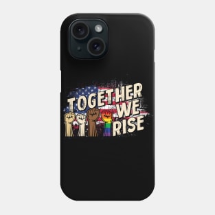 Pride LGBT Together We Rise Vintage American Flag Black Lives Matter Gift Phone Case