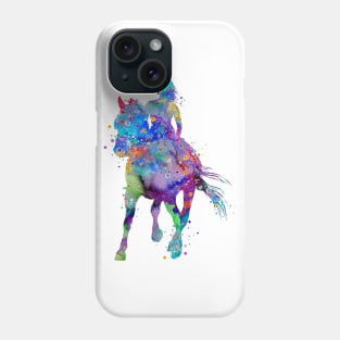 Girl Horse Rider Watercolor Equestrian Gift Phone Case