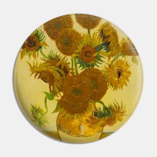 Sunflowers by van Gogh Pin