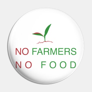 No Farmers, No Food Pin