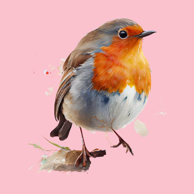 Robin Bird watercolor 4.0 by CreativeDesignsx