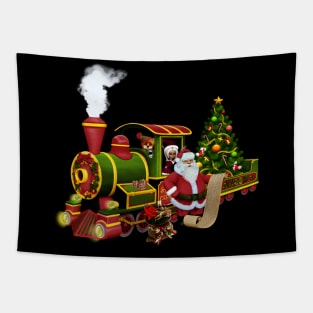 Santa Claus with a train Tapestry