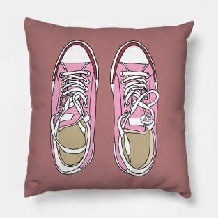 Pink sneakers Pillow