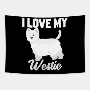 I Love My Westie Tapestry