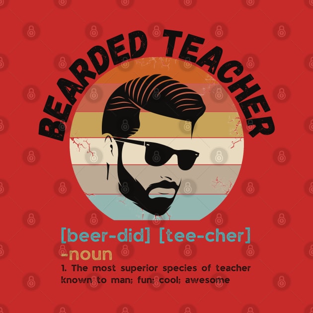 Bearded Teacher Definition Funny Beard Teacher by JustBeSatisfied