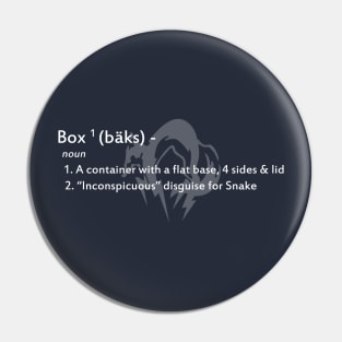 Box definition (white text) Pin