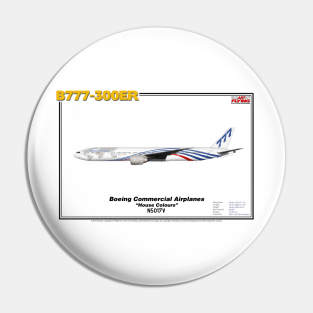 Boeing B777-300ER - Boeing "House Colours" (Art Print) Pin