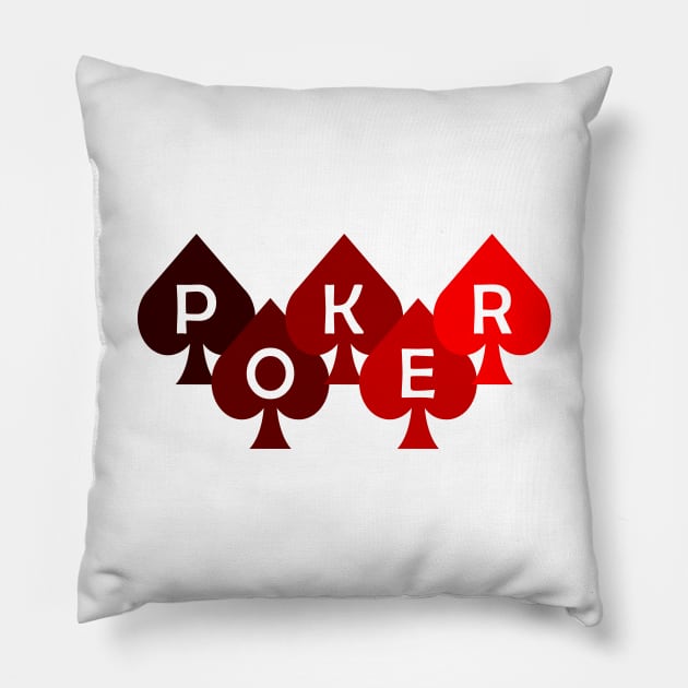 Poker Casino Saying Symbol Shirt Design Gift Pillow by Bohnenkern