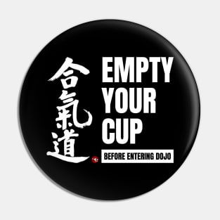Empty Your Cup, White Pin