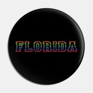 Florida Pride Rainbow Black Pin