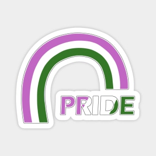 Gender queer rainbow pride Magnet