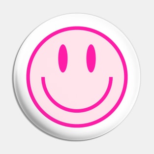 Smiley Face Pink Pin