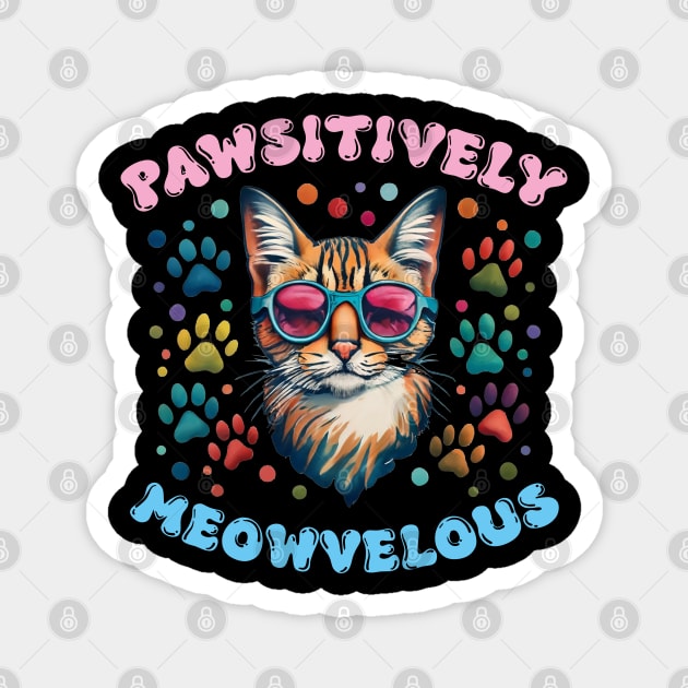 Pawsitively Meowvelous Cat Lovers Magnet by screamingfool