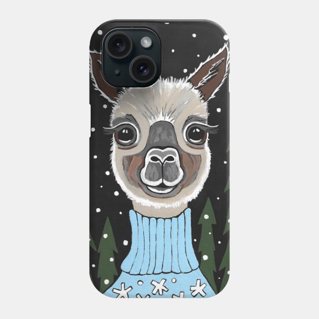 CHRISTMAS Alpaca Painting Phone Case by SartorisArt1