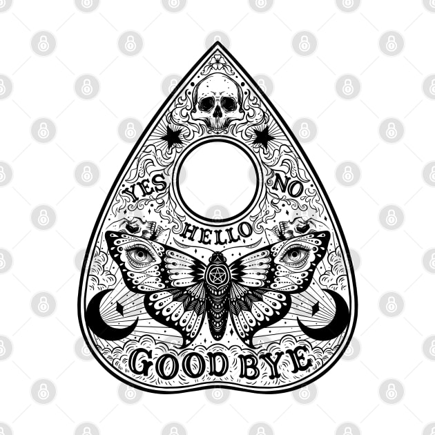 Ouija Planchette Board. Night Moth by OccultOmaStore