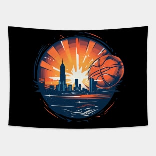 Basketball city Tapestry