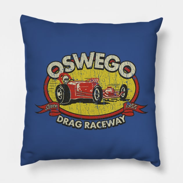 Oswego Drag Raceway 1955 Pillow by JCD666