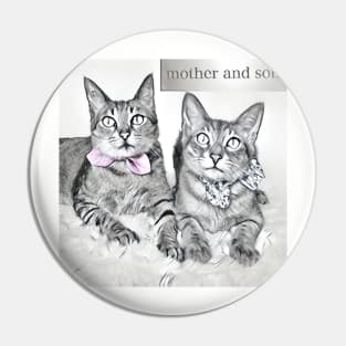 MOTHER AND SON ART Pin