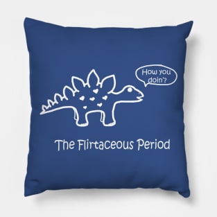 Flirtaceous Period White Pocket Pillow