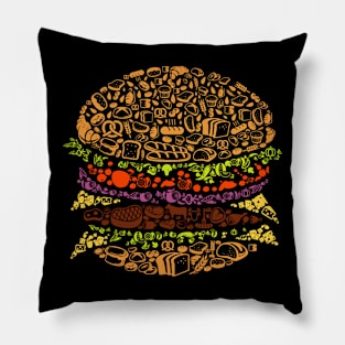 Hamburger Shirt Pillow