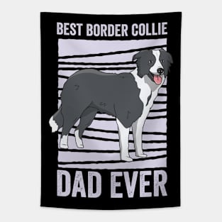 Best Border Collie Dad Ever Funny Dog Tapestry