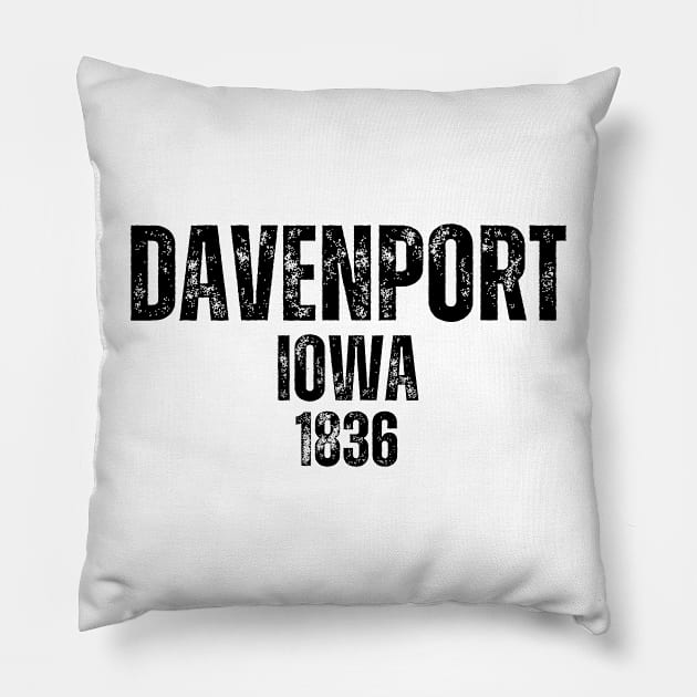 Davenport Iowa Gift Pillow by GRADA