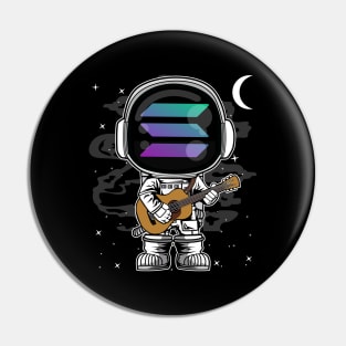 Astronaut Guitar Solana SOL Coin To The Moon Crypto Token Cryptocurrency Blockchain Wallet Birthday Gift For Men Women Kids Pin