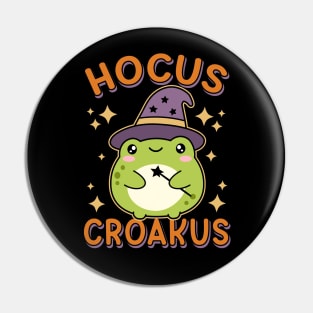 Hocus Croakus Kawaii Witch Frog Cute Halloween Pin