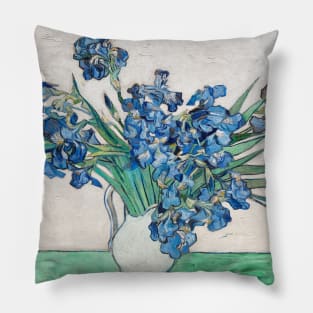 Vase with Irises by Vincent van Gogh Pillow