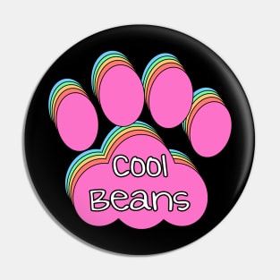 Cool Beans Cat Paw Print Pin