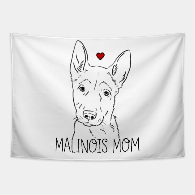 Malinois Mom, Malinois Lover, Belgian Malinois Tapestry by sockdogs