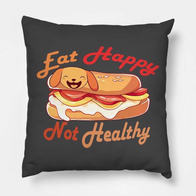 Happy hot-doggo Pillow by Sara-Design2