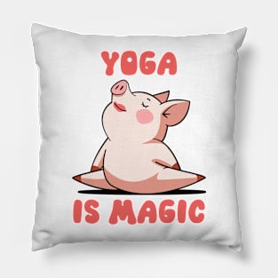 Zen Piggy - Yoga Is Magic Pillow