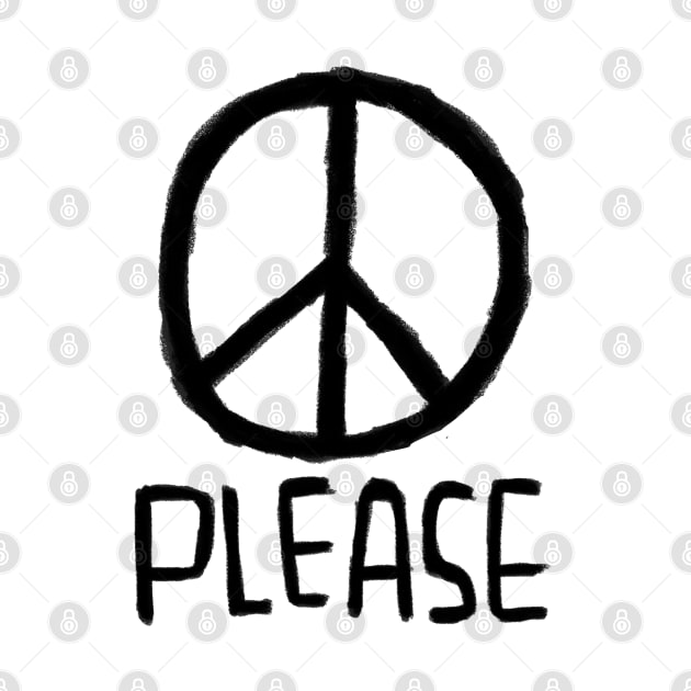 Peace Sign, Peace Please, No War, Antiwar by badlydrawnbabe