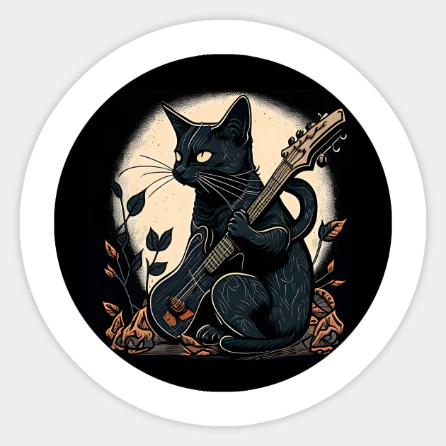 10/30/50/100PCS Cartoon Black Cat Stickers Scrapbook Phone Guitar