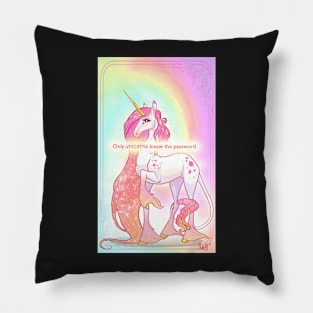 Only Unicorns Know the Password Pillow