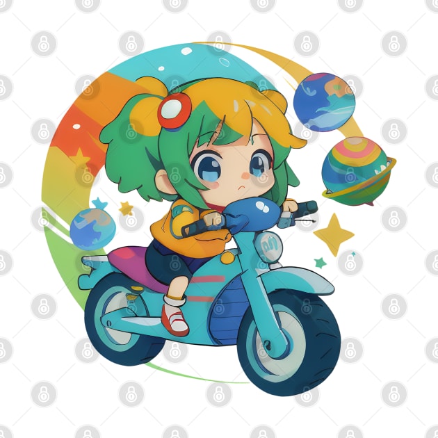 Planets Adventurer Rider Girl Chibi Cute by deanisadea21