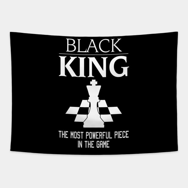 Black King The Most Powerful Piece In The Game, Black History Month, Black Lives Matter, African American History Tapestry by UrbanLifeApparel