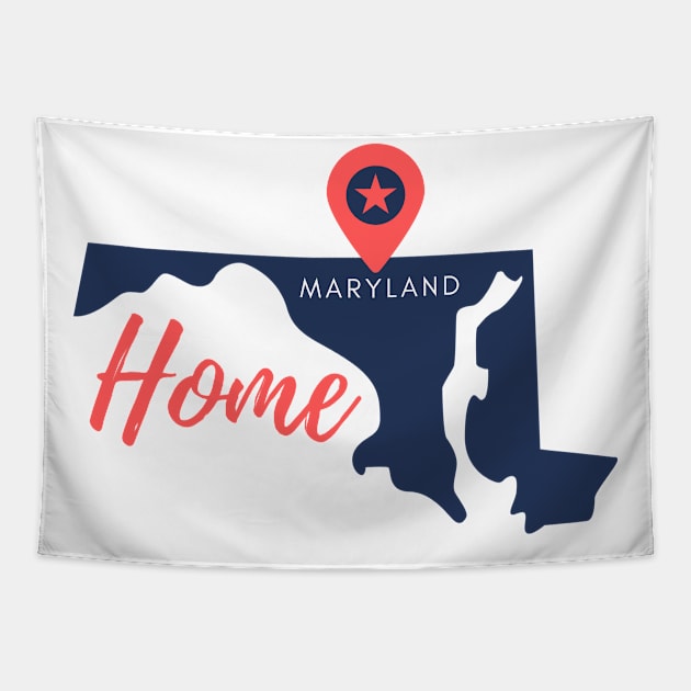 Maryland is my home - My heart is in Maryland Tapestry by TheWrightLife