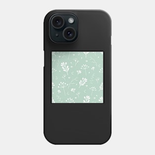 Baby Blue Floral Pattern Phone Case