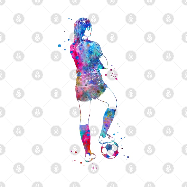 Female Soccer Player by RosaliArt